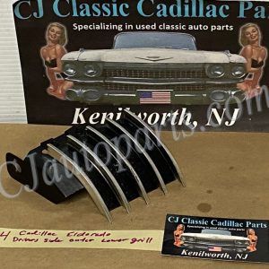 OEM 1964 Cadillac Deville Eldorado Fleetwood LEFT LOWER OUTER GRILL GRILLE & MOUNTING BRACKET #1482044